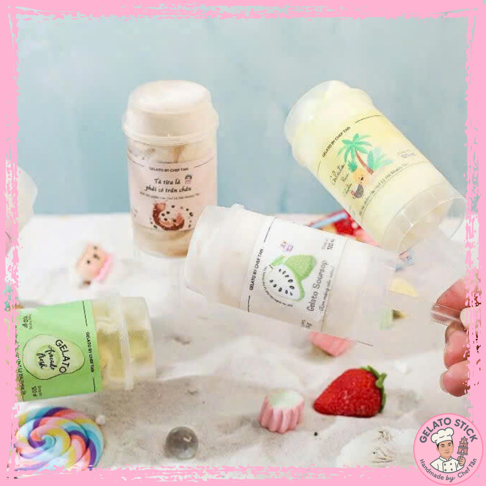 Kem ống trái cây tươi