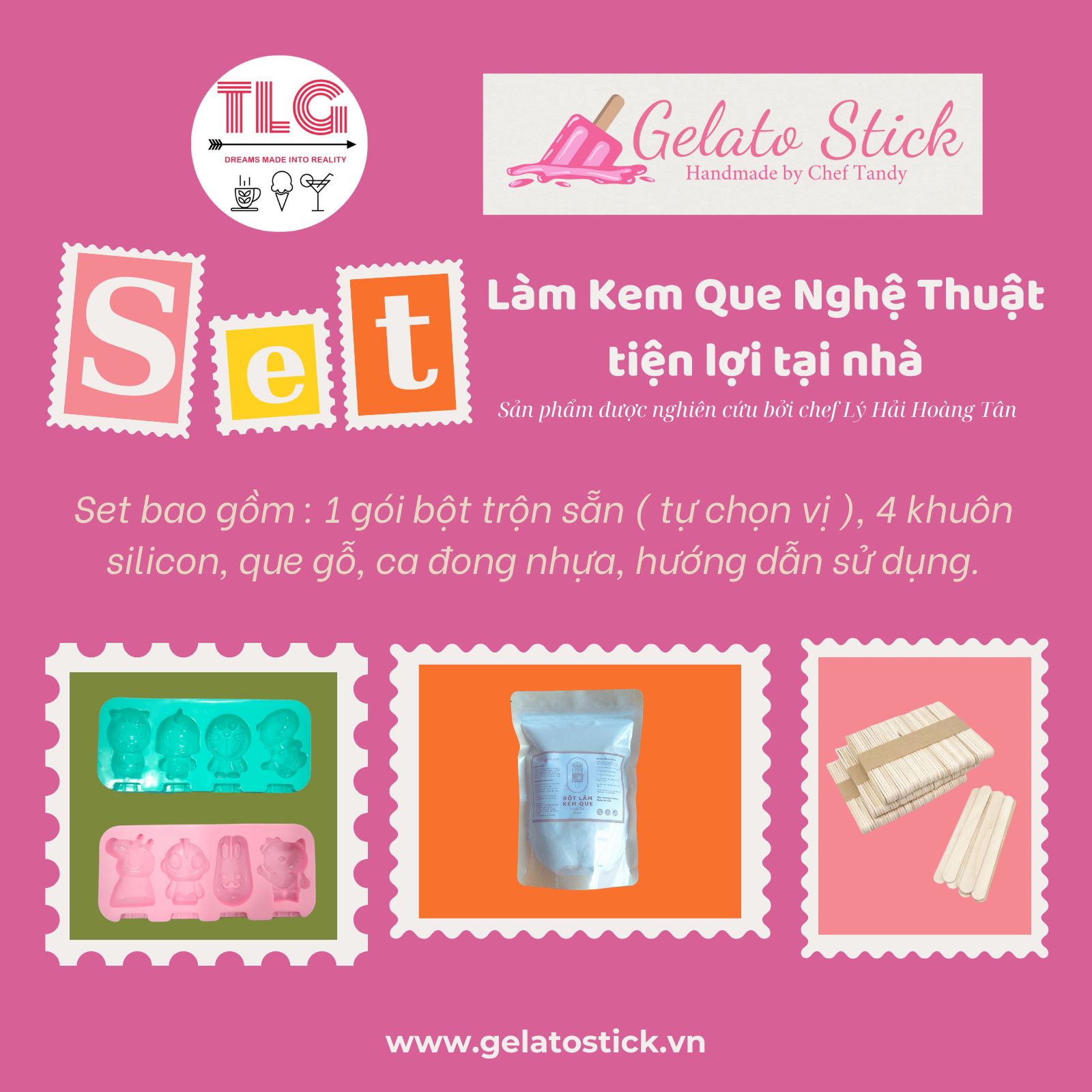 Set làm kem tại nhà