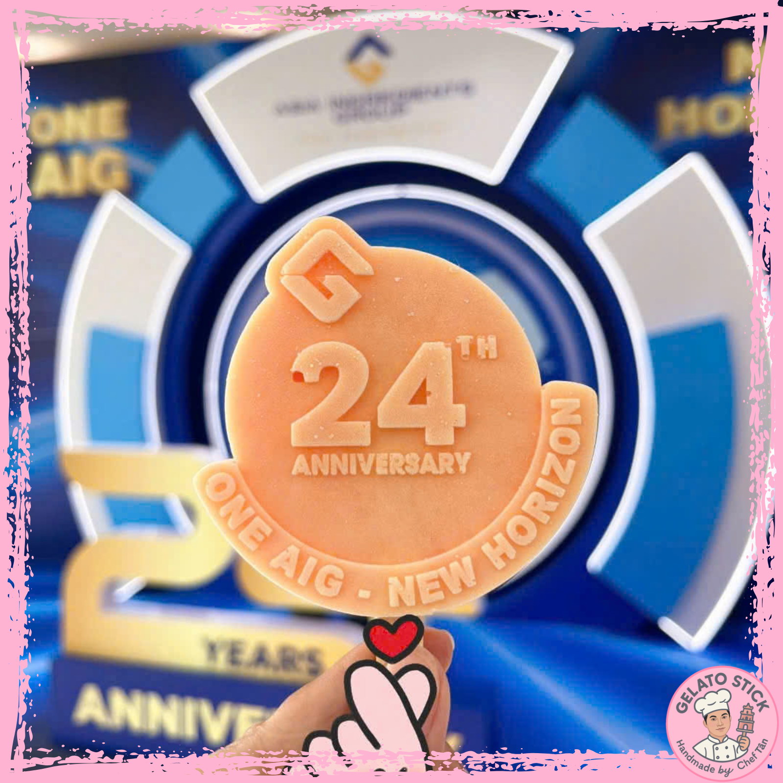 Kem logo Kỷ niệm 24 năm-One AIG - New Horizon